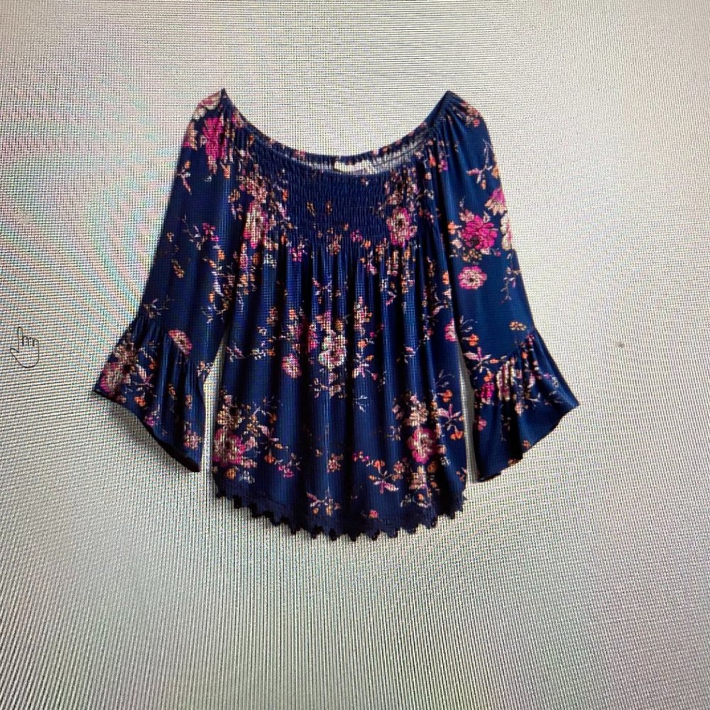 LUQ Julliet Crochet Detail Smocked Knit